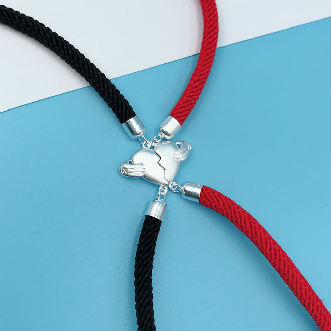 Magnetic Hearts Matching Friendship Bracelets Set