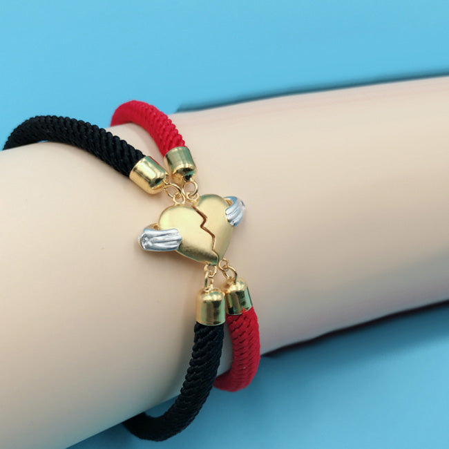 Magnetic Hearts Matching Friendship Bracelets Set