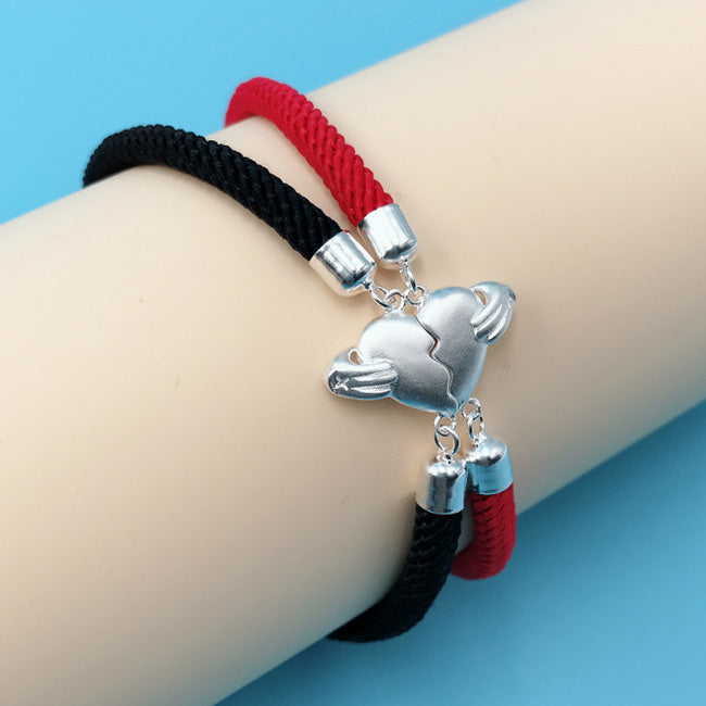 Magnetic Hearts Matching Friendship Bracelets Set