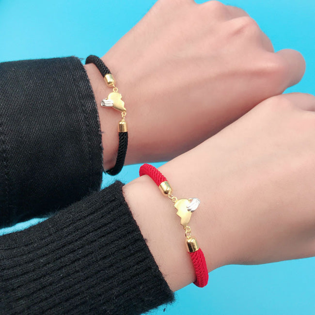 Magnetic Hearts Matching Friendship Bracelets Set