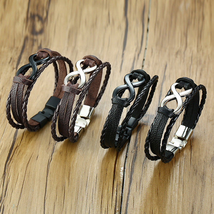 Infinity Charm Mens Promise Bracelet Birthday Gift