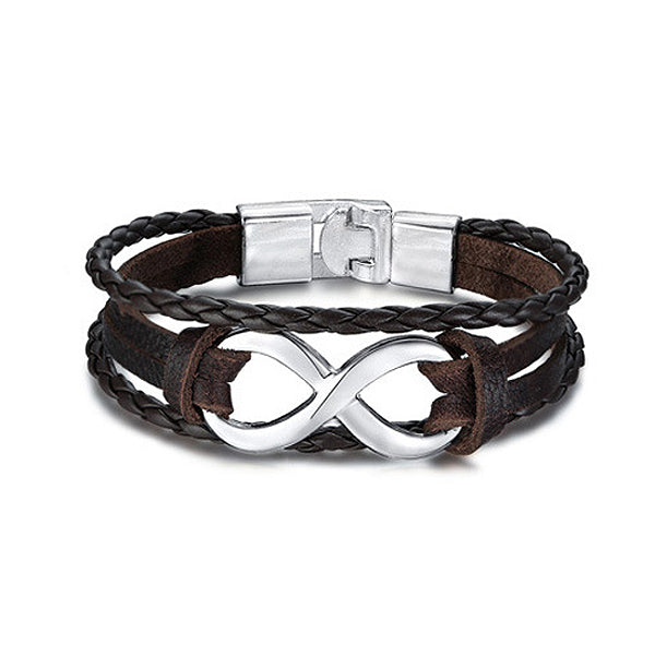 Infinity Charm Mens Promise Bracelet Birthday Gift