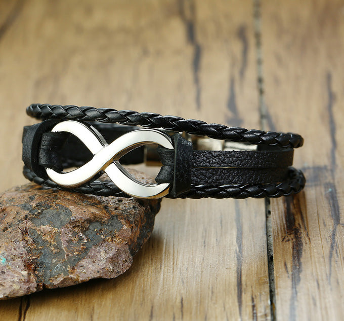 Infinity Charm Mens Promise Bracelet Birthday Gift