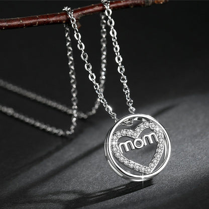 Heart Mom Pendant Necklace Gift