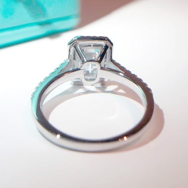 1.92 Carats Emerald Cut Diamond Engagement Ring for Her