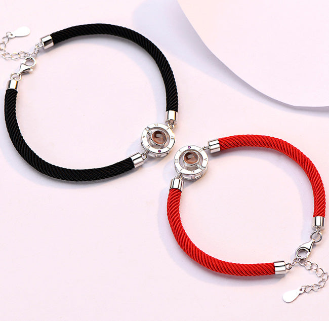 Light Projection Friendship Bracelets Set for 2