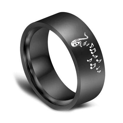 Engraved Couple Rings Gift for Musicians