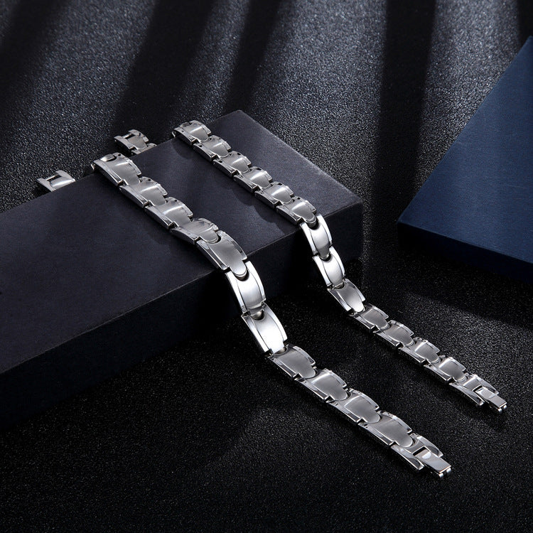 316L Stainess Steel Anti Fatigue Never Fade Couple Bracelets Set