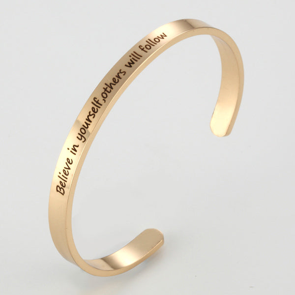 Inspirational Cuff Bracelet Women Birthday Gift