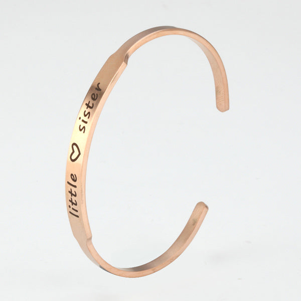Personalized Cuff Bracelet Gift for Sister