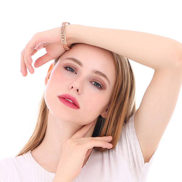 Engraved Promise Cuff Bracelet Gift for Girlfriend