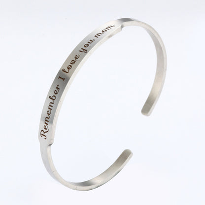 Personalized Cuff Bracelet Birthday Gift for Mom