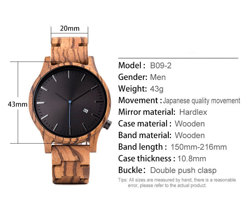 Matching Simple Wood Couple Watch Set with Custom Names