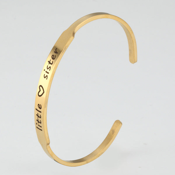 Personalized Cuff Bracelet Gift for Sister