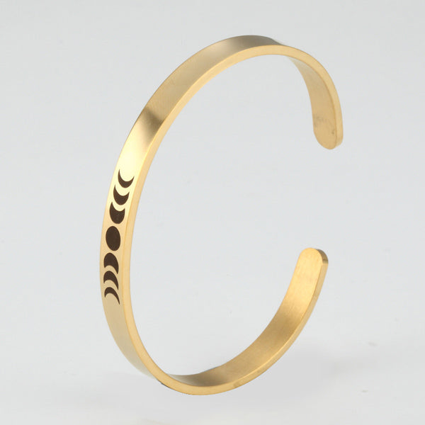 Moon Phases Cuff Bracelet Gift for Women