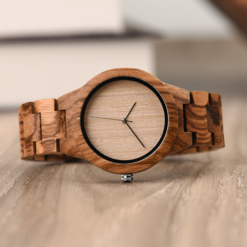 Blank Dial Matching Wood Couple Watch Set