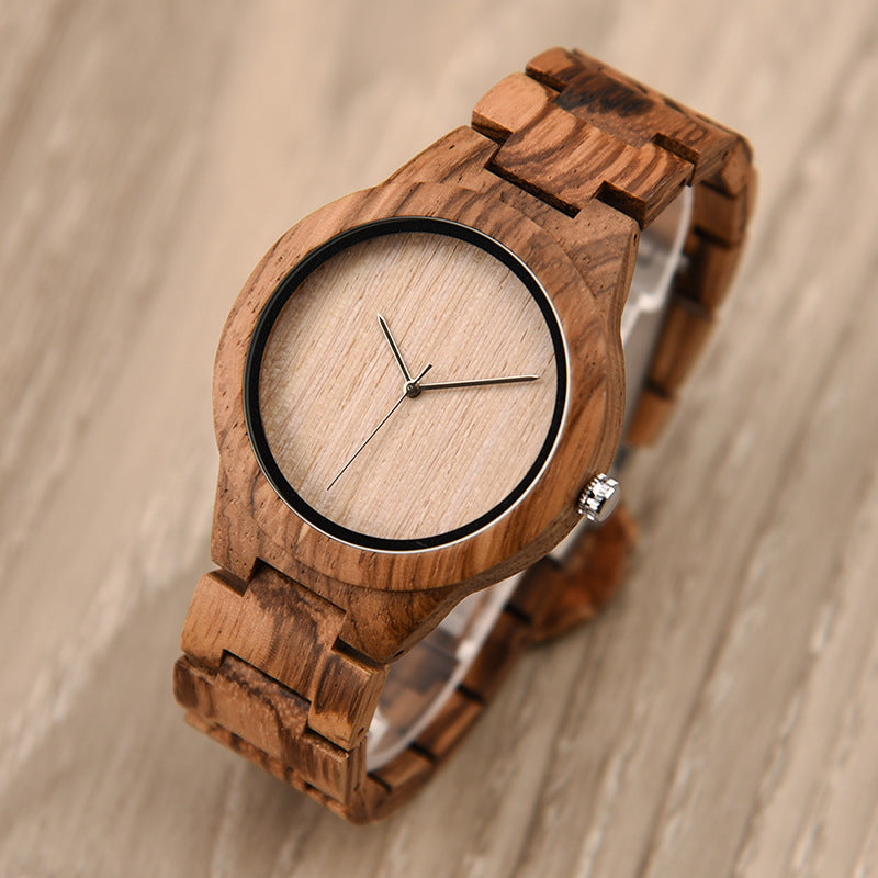 Blank Dial Matching Wood Couple Watch Set
