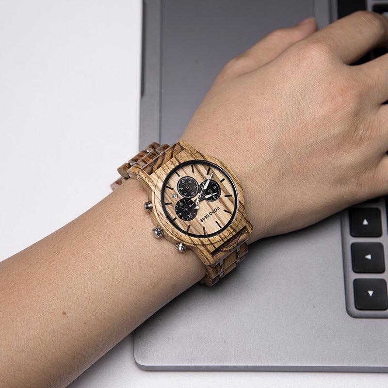 Custom Matching Wood Couple Watch Set