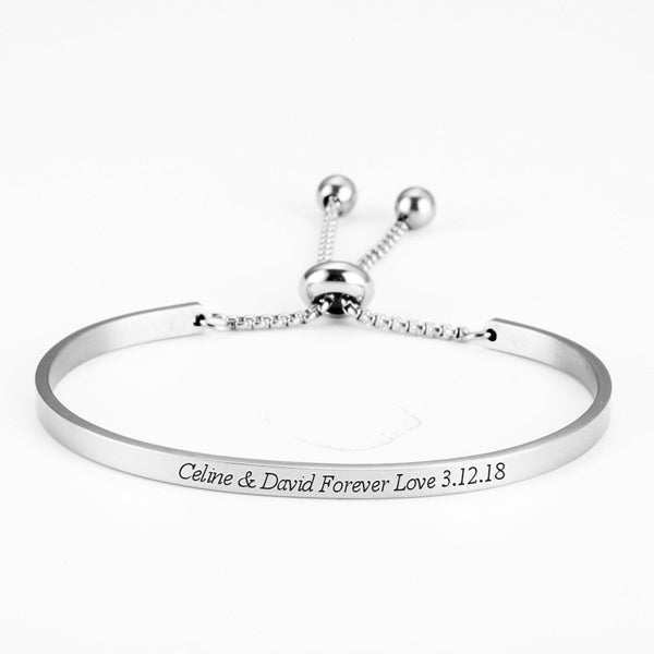 Engraved Bracelet Birthday Gift for Women