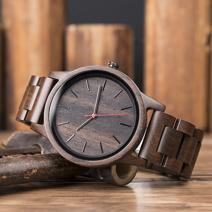 Matching Couple Watch Set made of Walnut Wood