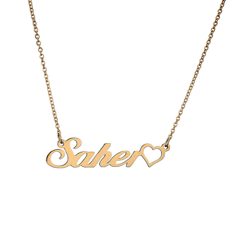 Custom Name Heart Pendant Necklace