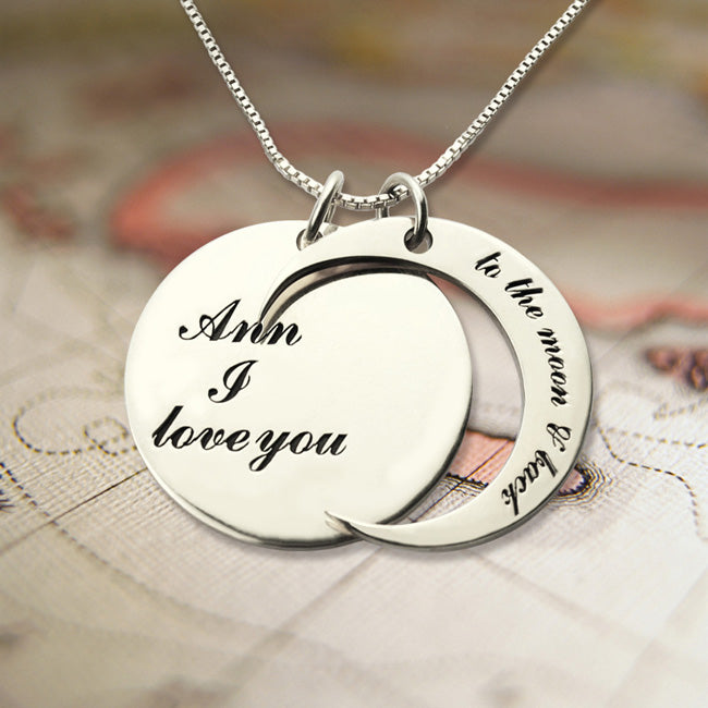 To the Moon and Back Necklace Gift for Girlfriend