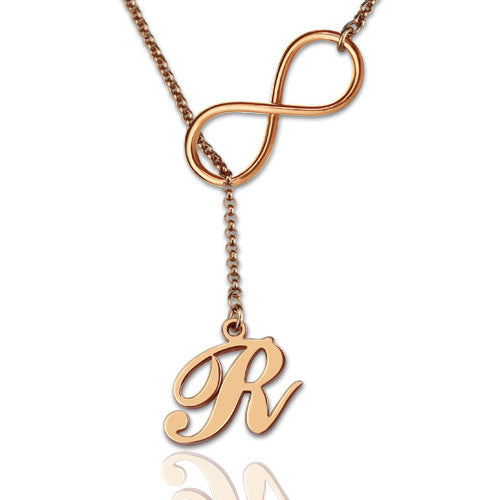 Infinity Name Initial Necklace Gift for Her