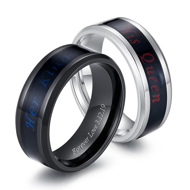 Her King His Queen Anniversary Rings Gift Set
