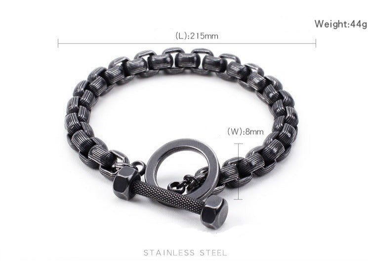 Mens Vintage Chain Bracelet 21.5cm