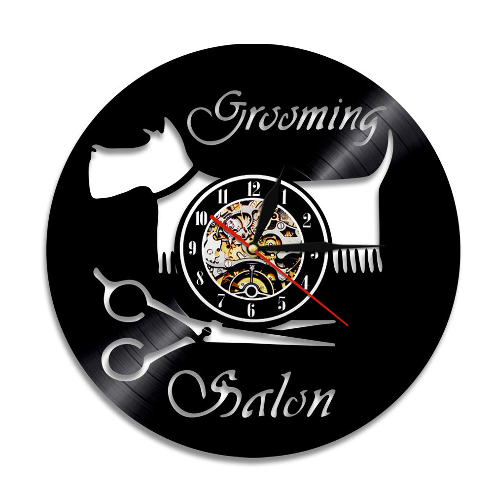 Custom Name Dog Grooming Salon Vinyl Gift