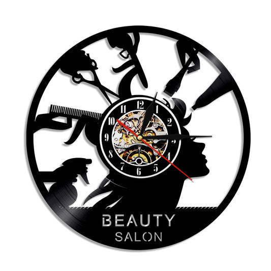 Custom Name Beauty Salon Wall Deco Clock Gift