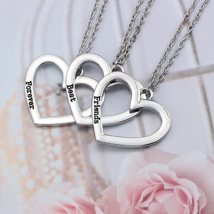 Best Friends Forever Necklaces Set for 3