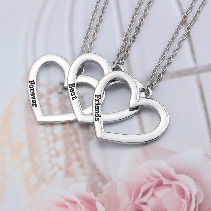 Best Friends Forever Necklaces Set for 3