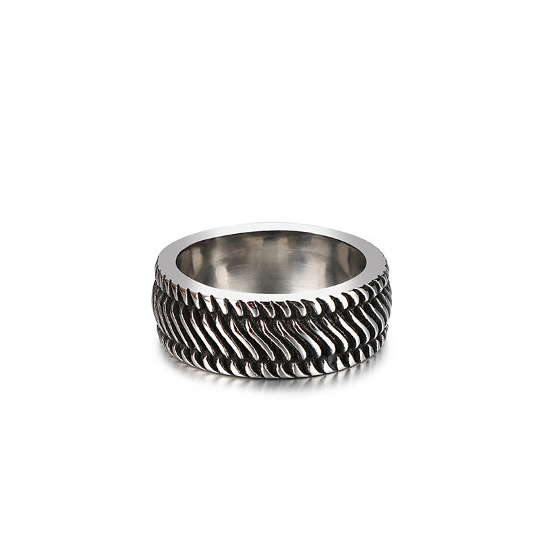 Custom Vintage Mens Ring Gift for Motorcyclist