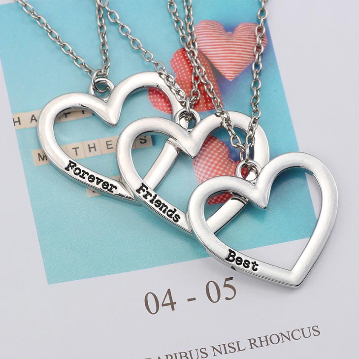 Best Friends Forever Necklaces Set for 3