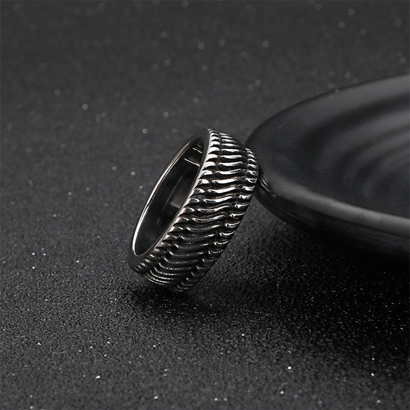 Custom Vintage Mens Ring Gift for Motorcyclist