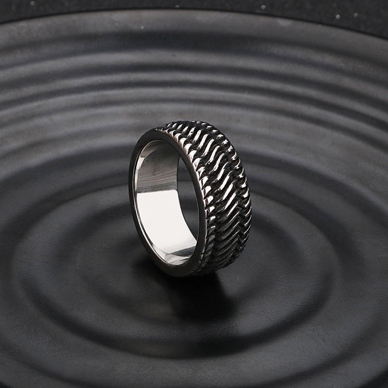 Custom Vintage Mens Ring Gift for Motorcyclist