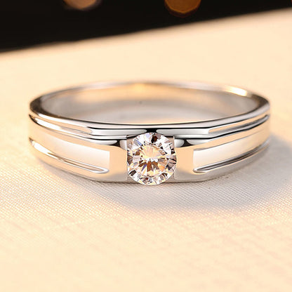 Custom Couples Promise Rings Set - Sterling Silver - Adjustable Size