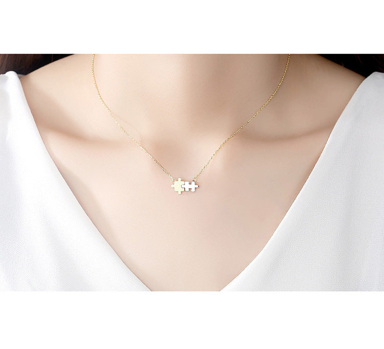 Puzzle Piece Promise Couple Necklaces Gift