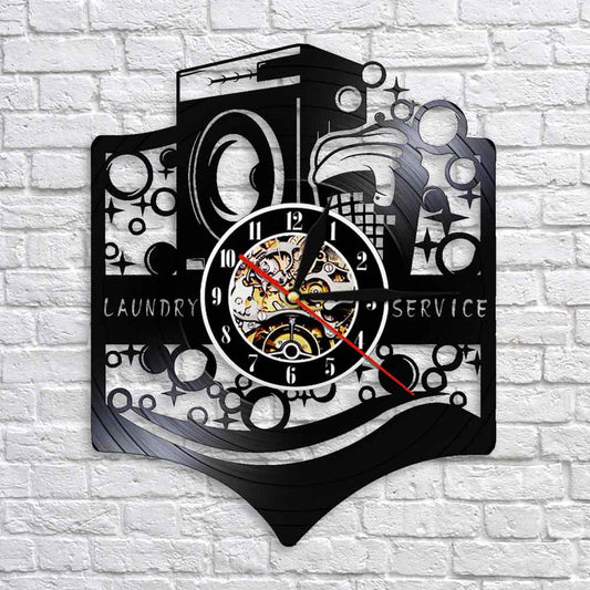 Personalised Wall Deco Clock for Laundry Shop