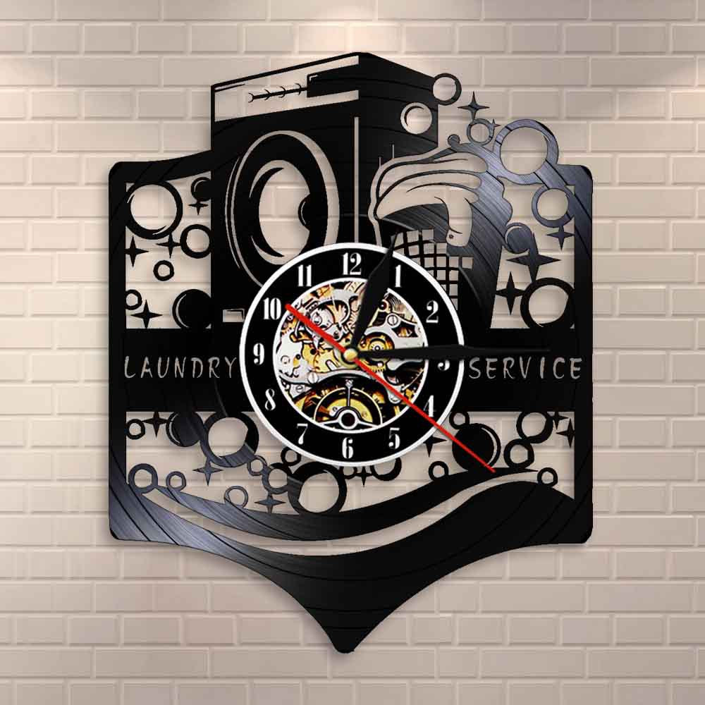 Personalised Wall Deco Clock for Laundry Shop