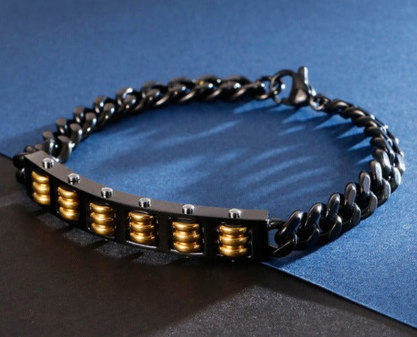 Fidget Spinner Beads Mens Bracelet 20cm