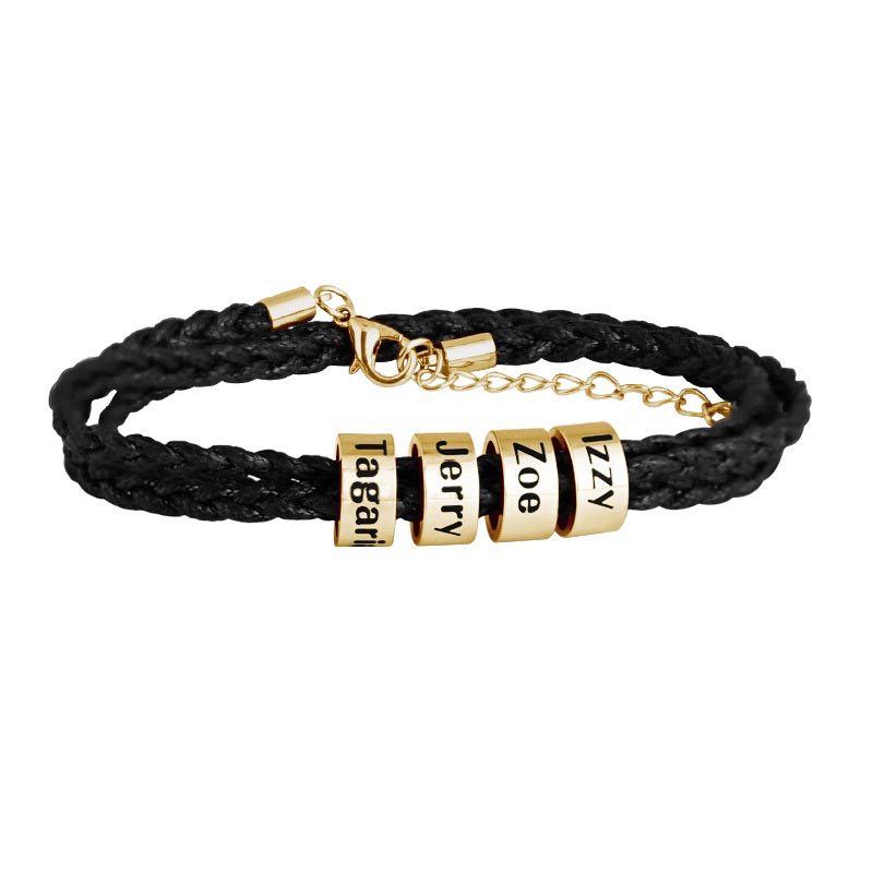 Family Names Charms Bracelet for Men