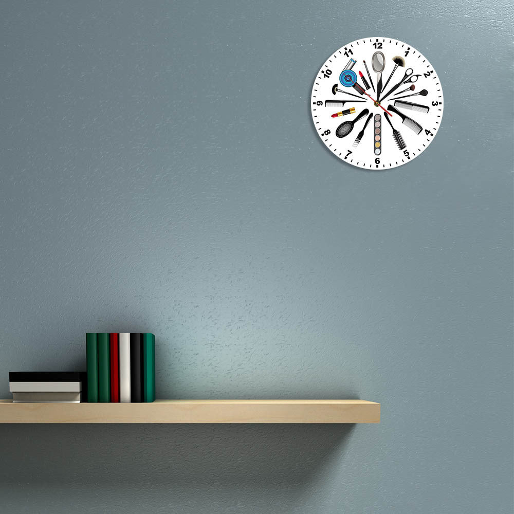 Wall Deco Silent Clock Gift for Beauty Parlor
