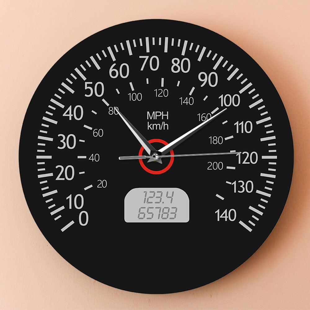 Wall Deco Silent Clock Gift for Car Racer