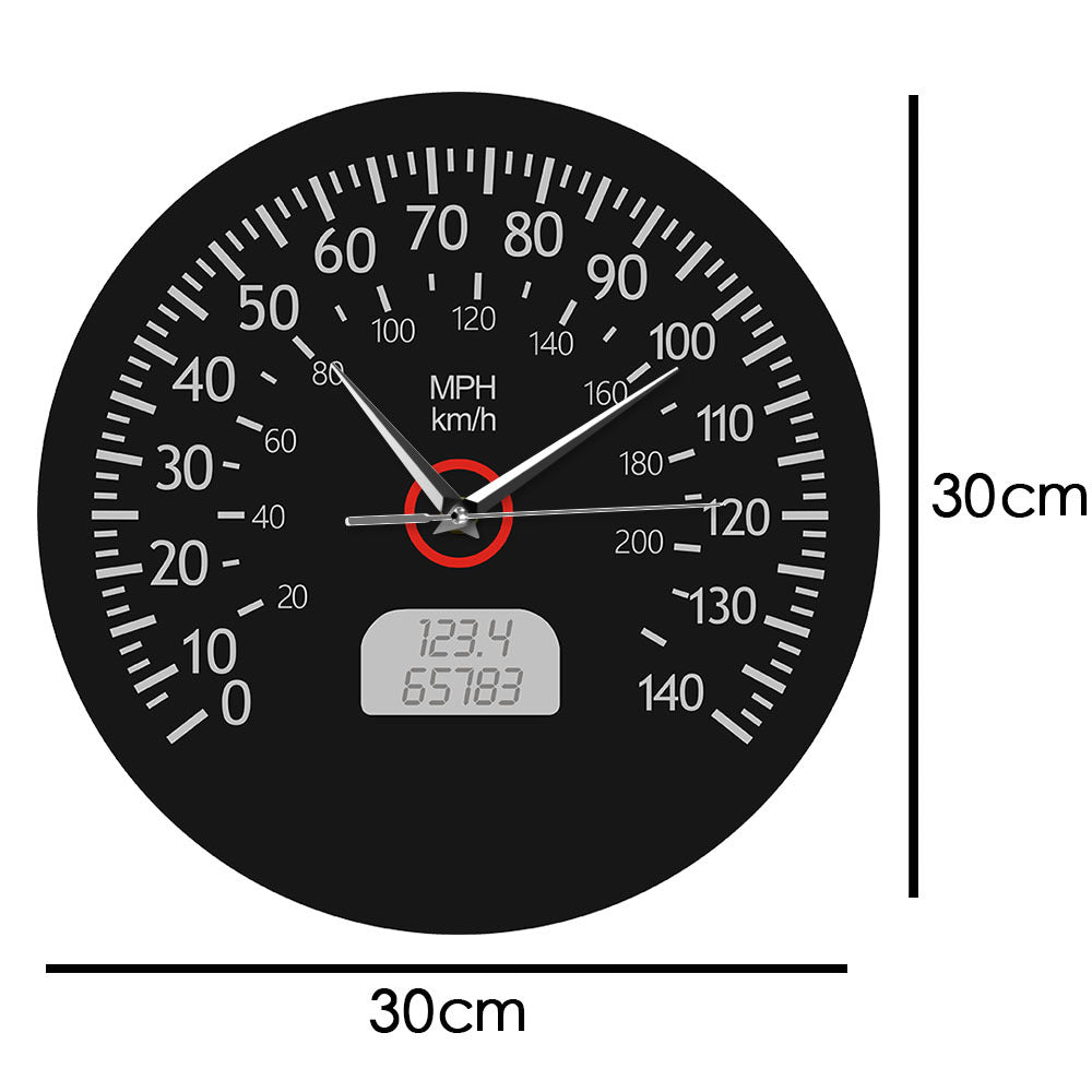 Wall Deco Silent Clock Gift for Car Racer