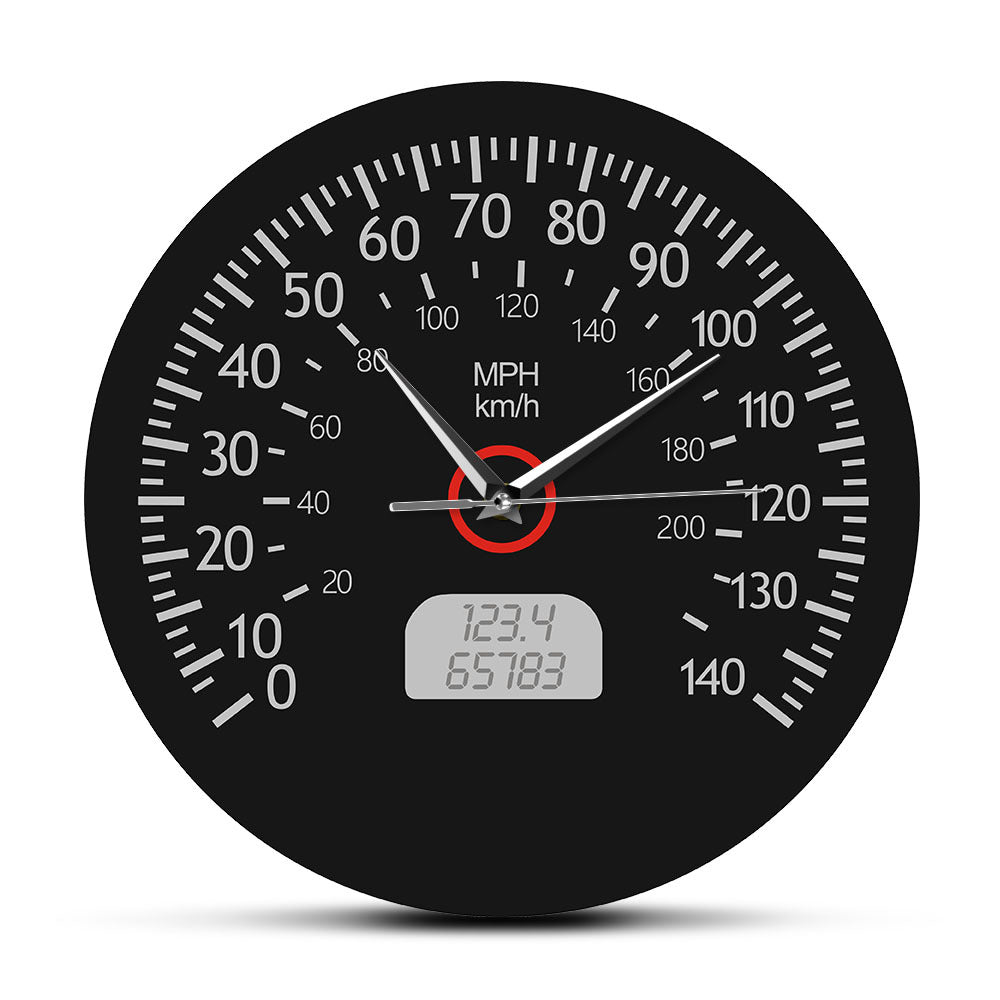 Wall Deco Silent Clock Gift for Car Racer