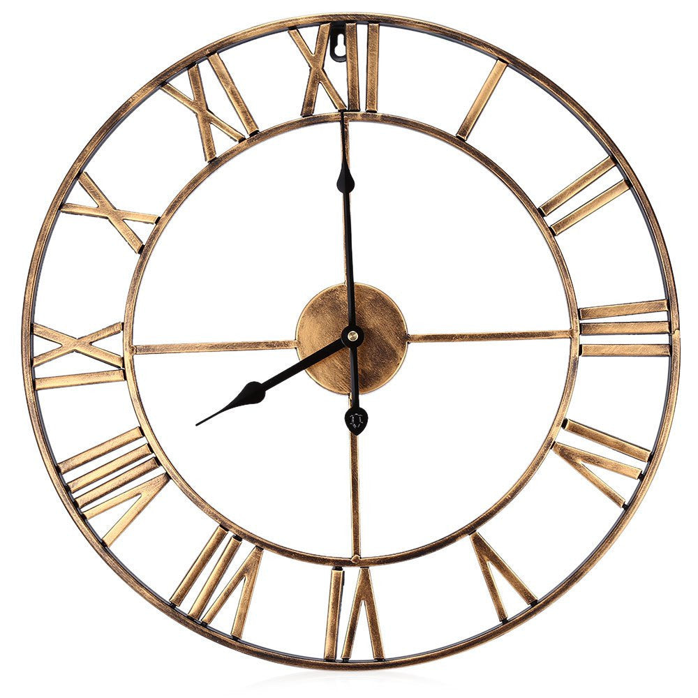 Roman Numerals Metal Wall Deco Clock 40cm