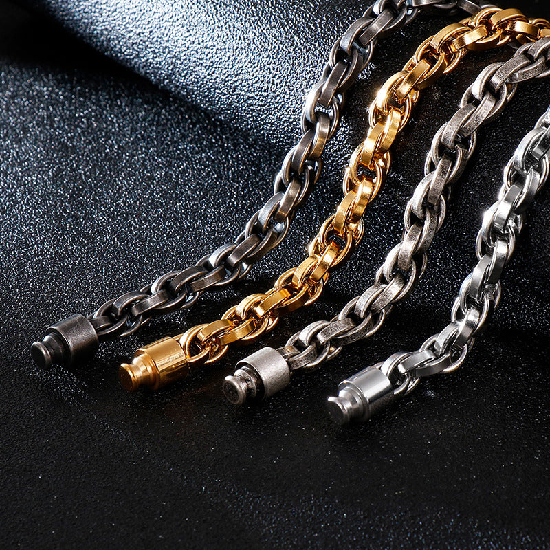 Custom Engravable Vintage Mens Bracelet 8 Inches Steel