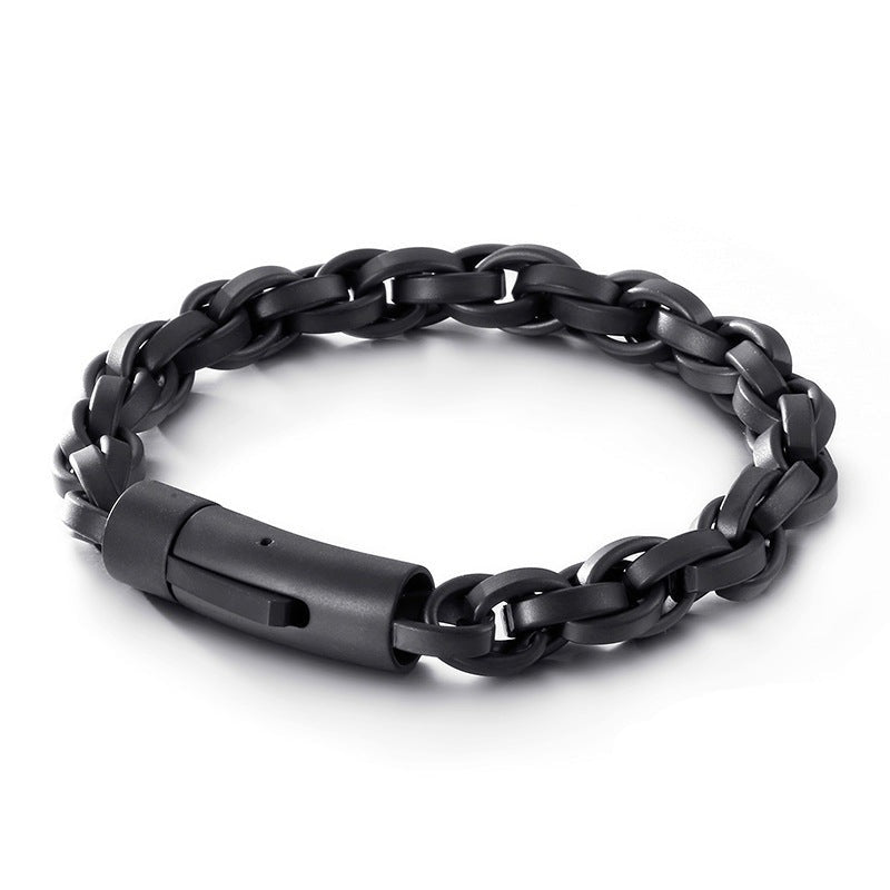 Custom Engravable Vintage Mens Bracelet 8 Inches Steel